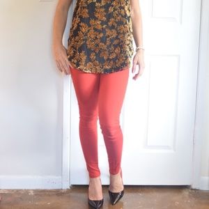 Pimkie Red Stretch Skinny Pant 34EU 0 USA Holiday
